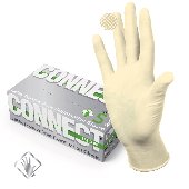 Перчатки смотровые латексные CONNECT, 50 пар (100 штук), размер S (малые), -