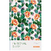 Ежедневник недатированный А5, 136л., 7БЦ OfficeSpace "Цветы. Blooming cactus", глянцевая ламинация, 303133
