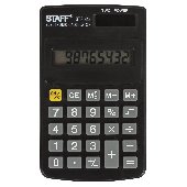 Калькулятор карманный STAFF STF-818 (102х62 мм), 8 разрядов, двойное питание, 250142