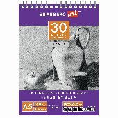 Скетчбук, белая бумага 160 г/м2, 145х205 мм, 30 л., гребень, жёсткая подложка, BRAUBERG ART "DEBUT", 110989