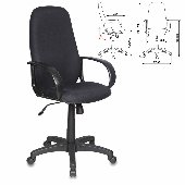Кресло офисное CH-808AXSN/BLACK, ткань, черное