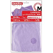 Салфетка для стекла и оптики, микрофибра, 30х30 см, фиолетовая, ОФИСМАГ, 601260
