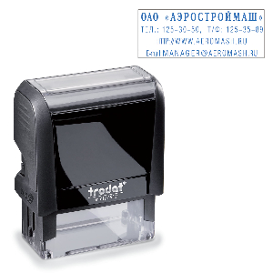 Оснастка для штампа, размер оттиска 47х18 мм, синий, TRODAT 4912 P4, подушка в комплекте, 52877