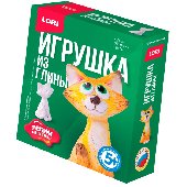 Набор для изготовления игрушки из глины Lori "Лепим из глины. Кот", от 5-ти лет, картон, 253937, Гл-004
