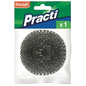 Губка (мочалка) для посуды металлическая, спиральная, 15 г, PACLAN "Practi Spiro", 408220