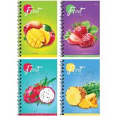 Записная книжка А6 80л., на гребне ArtSpace Фрукты. Colorful fruits, 282329, Зк6к80гр_26882