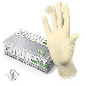 Перчатки смотровые латексные CONNECT, 50 пар (100 штук), размер L (большие), -