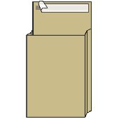Пакет почтовый C4, UltraPac, 229x324x40мм, коричневый крафт, отр. лента, 130г/м2 (250 шт)
