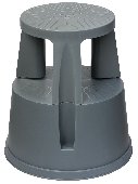 Лестница-тумба 43 см, 2 ступени, передвижная, пластиковая,вес 1,5 кг, серая, Nicom