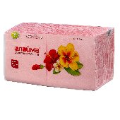 Салфетки бумажные, 250 шт., 24х24 см, ЛАЙМА, красные (пастель), 100% целлюлоза, 111950