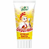 Зубная паста детская 75 мл БУРАТИНО (Весна) "Лимонадный взрыв", бережно очищает, 1827