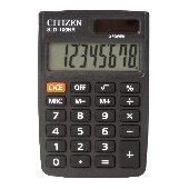 Калькулятор карманный CITIZEN SLD-100NR (90х60 мм), 8 разрядов, двойное питание
