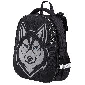 Ранец BRAUBERG SHINY, 2 отделения, с брелоком, "Husky", СВЕТЯЩИЙСЯ РИСУНОК, 38х28х14 см, 271383
