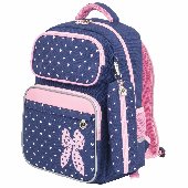 Рюкзак ЮНЛАНДИЯ COMPLETE, с пеналом в комплекте, эрго-спинка, "Pink bow", 42х29х14 см, 229972