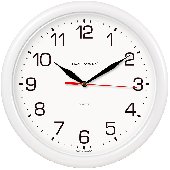Часы настенные ход плавный, Troyka 21210213, круглые, 24*24*3, белая рамка, 290816, 21210213