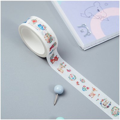 Клейкая лента декоративная MESHU "Cute toys", 1,5см*3м, 327382, MS_36881