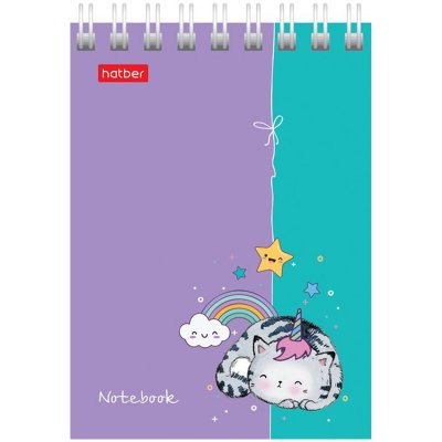 Блокнот А7 60л. на спирали Hatber Приключения кота Пирожка, 321012, 60Б7В1гр