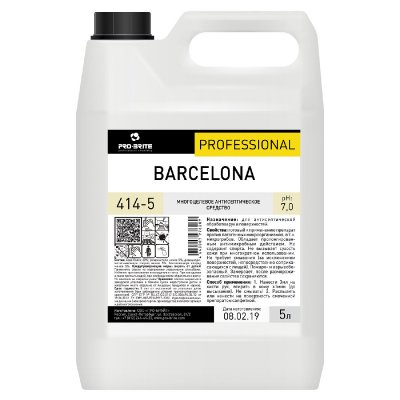 Антисептик для рук и поверхностей бесспиртовой 5л PRO-BRITE BARCELONA, жидкость, 414-5