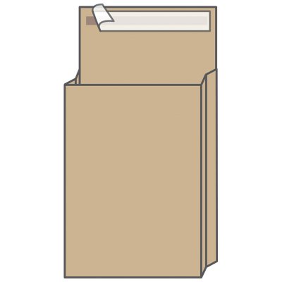 Пакет почтовый B4, KurtStrip, 250x353x40мм, коричневый крафт, отр. лента, 130г/м2 (25 шт)