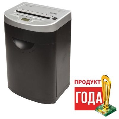 Уничтожитель (шредер) BRAUBERG S22-S, до 10 человек, 2 уровня секретности, полоски 4 мм, 22 листа, 35 л, CD, 531773