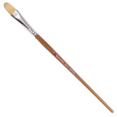 Кисть художественная профессиональная BRAUBERG ART "CLASSIC", щетина, овальная, № 22, длинная ручка, 200737
