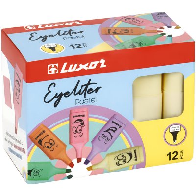 Текстовыделители Luxor Eyeliter Pastel пастельный желтый, 1-4,5мм, 338390