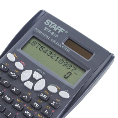 Калькулятор инженерный двухстрочный STAFF STF-810 (181х85 мм), 240 функций, 10+2 разрядов, двойное питание, 250280
