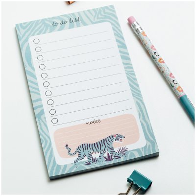 Блок для записей (To Do list) MESHU 10,0*17,0см, 50л., Wild, на склейке, 320490, MS_39260