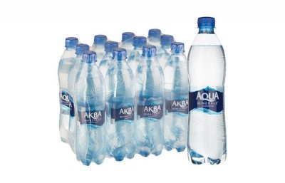Аква Минерале, с газом, 0,5/0,6л, ПЭТ, [упаковка 12шт.]