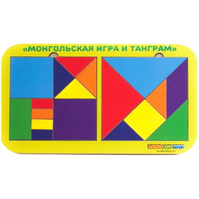 Игра-головоломка Woodlandtoys "Монгольская игра и танграм 2.0", 308866