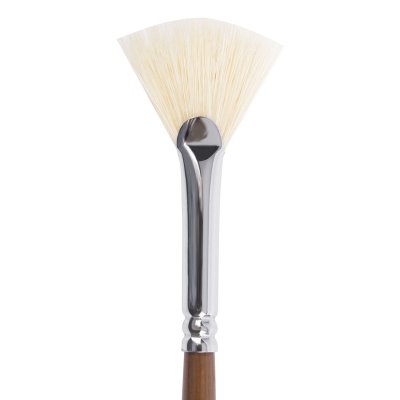 Кисть художественная профессиональная BRAUBERG ART "CLASSIC", щетина, веерная, № 4, длинная ручка, 200743