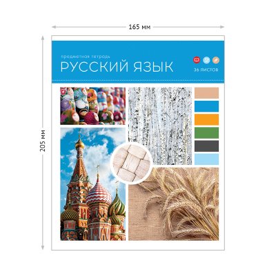 Тетрадь предметная 36л. ArtSpace "Твой коллаж" - Русский язык, эконом, 310082