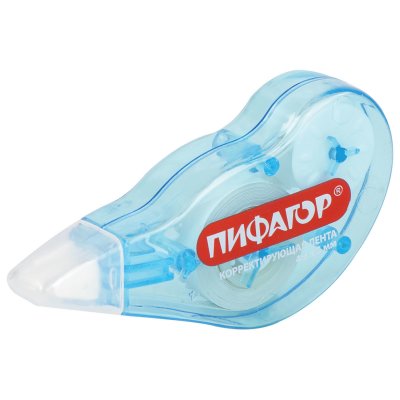 Корректирующая лента ПИФАГОР 5 мм х 4 м, корпус механизм перемотки, блистер, 227803
