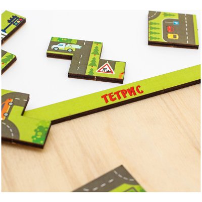 Игра-головоломка Woodlandtoys "Тетрис большой. Карта города", 311257