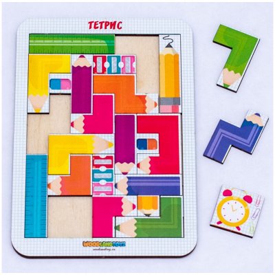 Игра-головоломка Woodlandtoys "Тетрис малый. Цветные карандаши", 308867