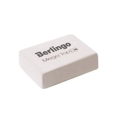 Ластик Berlingo "Mega Top", прямоугольный, натуральный каучук, 32*18*8мм, 220791