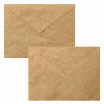 Конверты КРАФТ С5 (162х229 мм), КОМПЛЕКТ 50 шт., с клеевым слоем, треугольный клапан, BRAUBERG, 112364