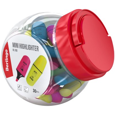 Текстовыделитель Berlingo "Textline HL100" мини, ассорти, 1-5мм, 297820