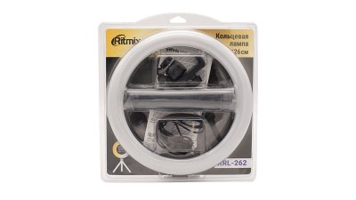 Кольцевая лампа/ринглайт RITMIX RRL-262, крепление к штативу (в комплекте), USB, 3 цвета, d 26см