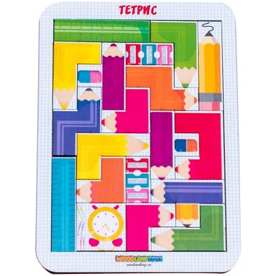Игра-головоломка Woodlandtoys "Тетрис малый. Цветные карандаши", 308867