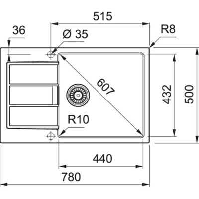 Мойка Franke S2D 611-78 XL, оникс (143.0618.382)