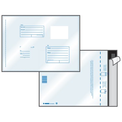 Пакет почтовый B4, UltraPac, 250x353мм, полиэтилен, отр. лента, 70мкм (50 шт)
