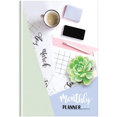 Ежедневник недатированный А5, 176л., 7БЦ BG "Monthly planner", матовая ламинация, выб. лак, 326700