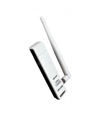 TP-Link TL-WN722N Беспроводной сетевой USB-адаптер высокого усиления, скорость до 150 Мбит/с