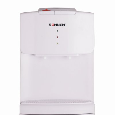 Кулер водораздатчик БЕЗ НАГРЕВА И ОХЛАЖДЕНИЯ, SONNEN FS-02N, напольный, 2 крана, белый, 454995