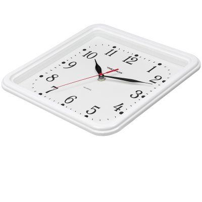 Часы настенные ход плавный, Troyka 81810835, квадратные, 29*29*3,5, белая рамка, 317167, 81810835