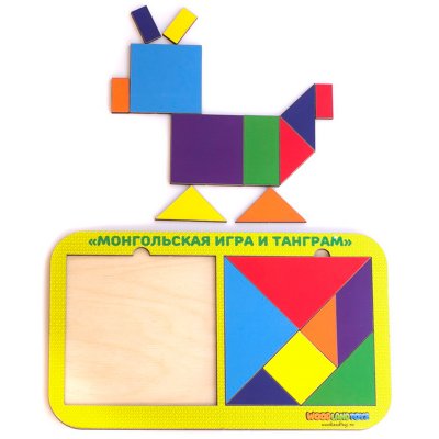 Игра-головоломка Woodlandtoys "Монгольская игра и танграм 2.0", 308866