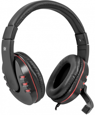 Гарнитура игровая Defender Warhead G-160 черный, кабель 2,5 м