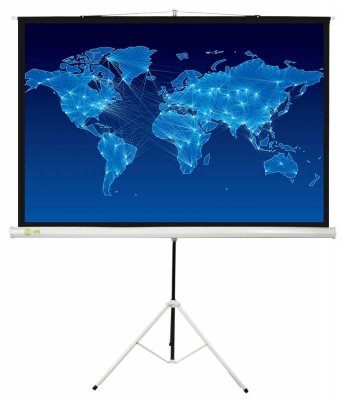 Экран Cactus 150x150см Triscreen CS-PST-150x150 1:1 напольный рулонный белый