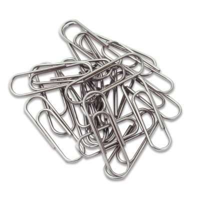 Скрепки BRAUBERG, 28 мм, никелированные, 100 шт., в картонной коробке, 221523